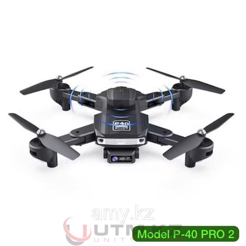 КВАДРОКОПТЕР PIHOT P40 PRO2 DRONE HD ДВОЙНОЙ ОБЪЕКТИВ + ВИЗУАЛЬНОЕ ПОЗИЦИОНИРОВАНИЕ 2.0 ЧЕРНЫЙ